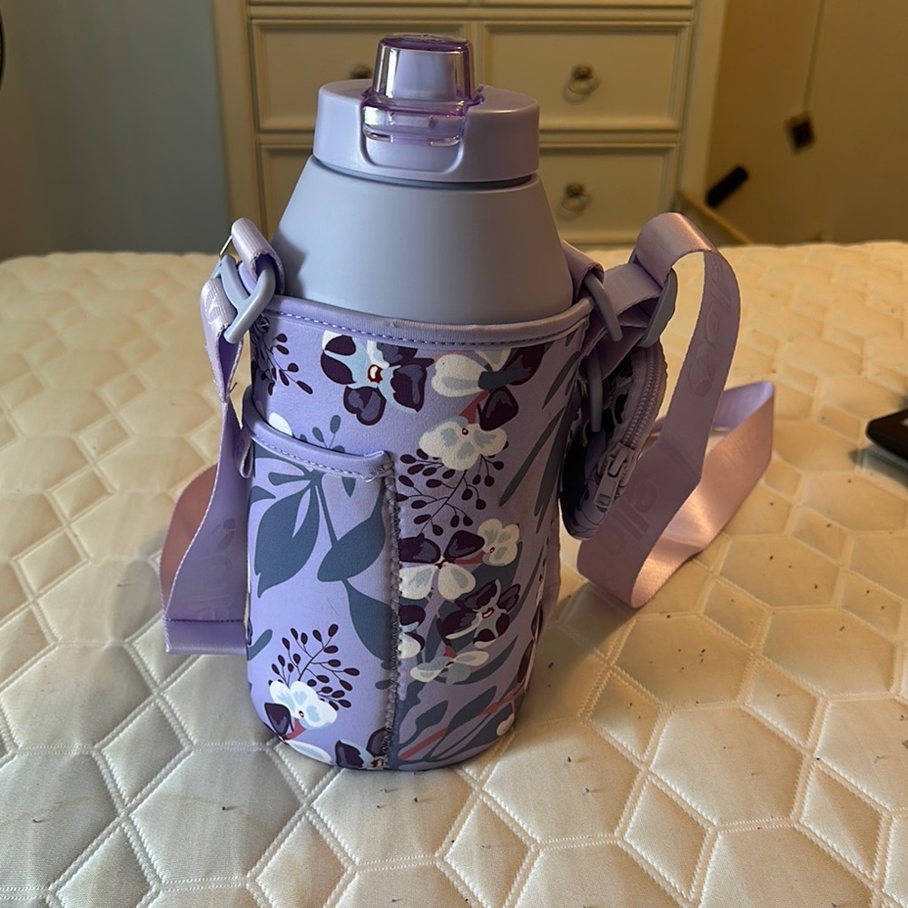 Floral Purple Water Bottle